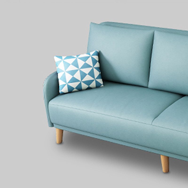 Zeitgenössischer Liegesofa Kunstleder -Couch mit Kissen zurückkissen