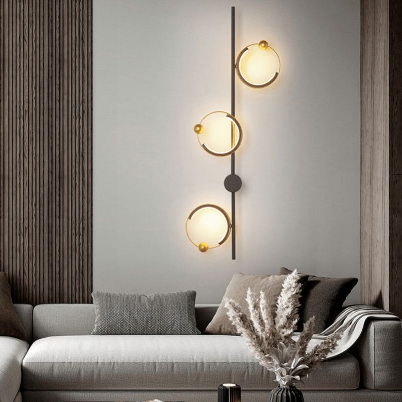 Nordic Style Wall Light Circle Shape LED Wall Lamp with Acrylic Shade for Bedroom