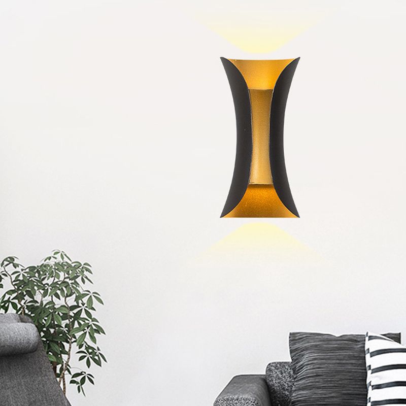 Curl Shape Wall Light Modern Style Metal Sconce Light for Living Room