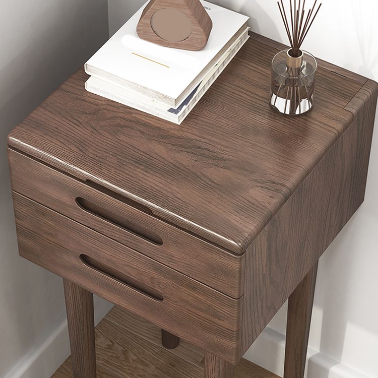 Mid-Century Modern Make-up Vanity Solid Wood Flip-Top Dressing Table