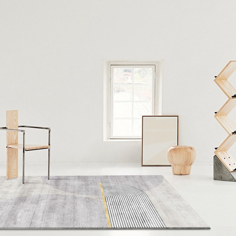 Stijlvol grijs gebied Tapijt Modern Abstract Patroon Gebied Tapijt niet-slip achterste tapijt voor salon