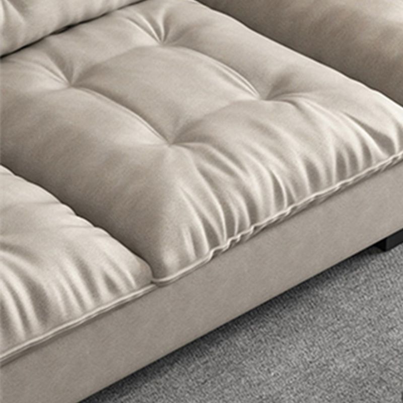 Stationary Contemporary Faux Leather Square Arm Living Room Sofa