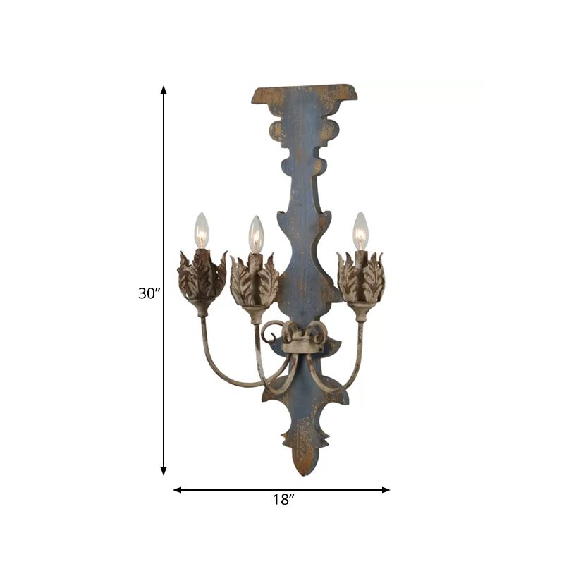 Wood Grey/White Wall Lighting Idea Candlestick 3/4 Lights Traditional Sconce Light Fixture