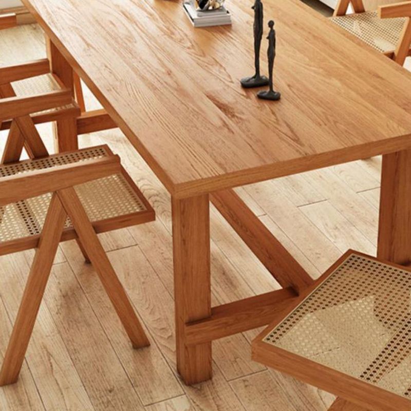 Modern 1/2/4/5/6/7 Pieces Dining Set Rectangle Pine Wood Dining Table for Dining Room