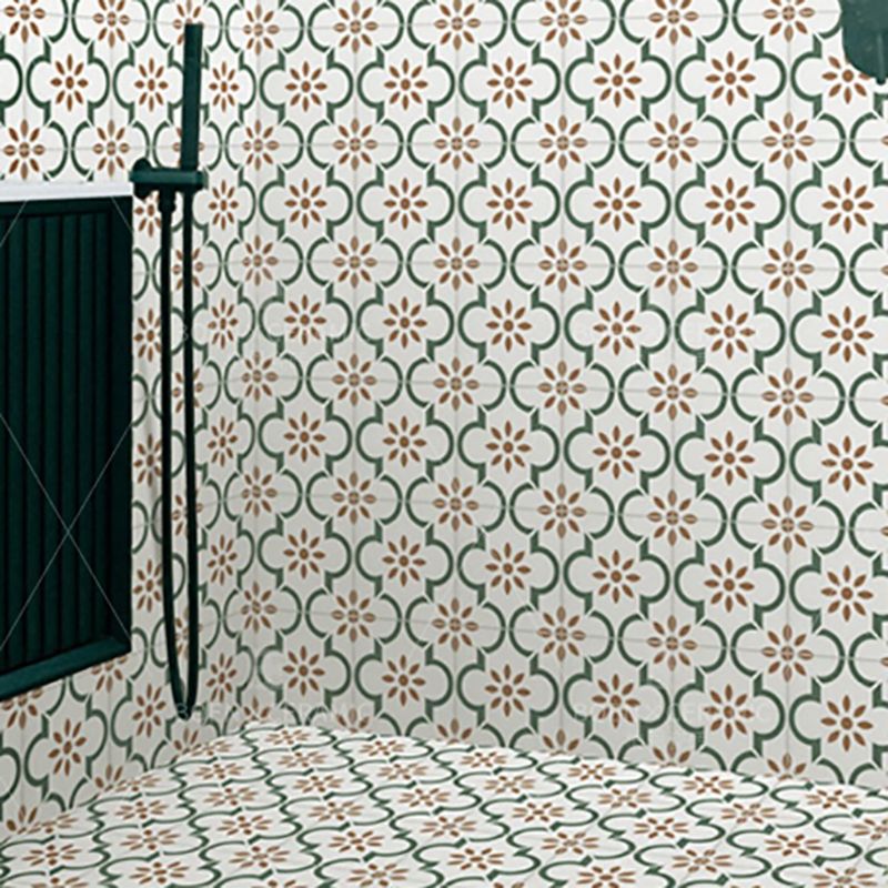 Modern Style Waterproof Floor Tile Moroccan Pattern Straight Edge Square Floor Tile