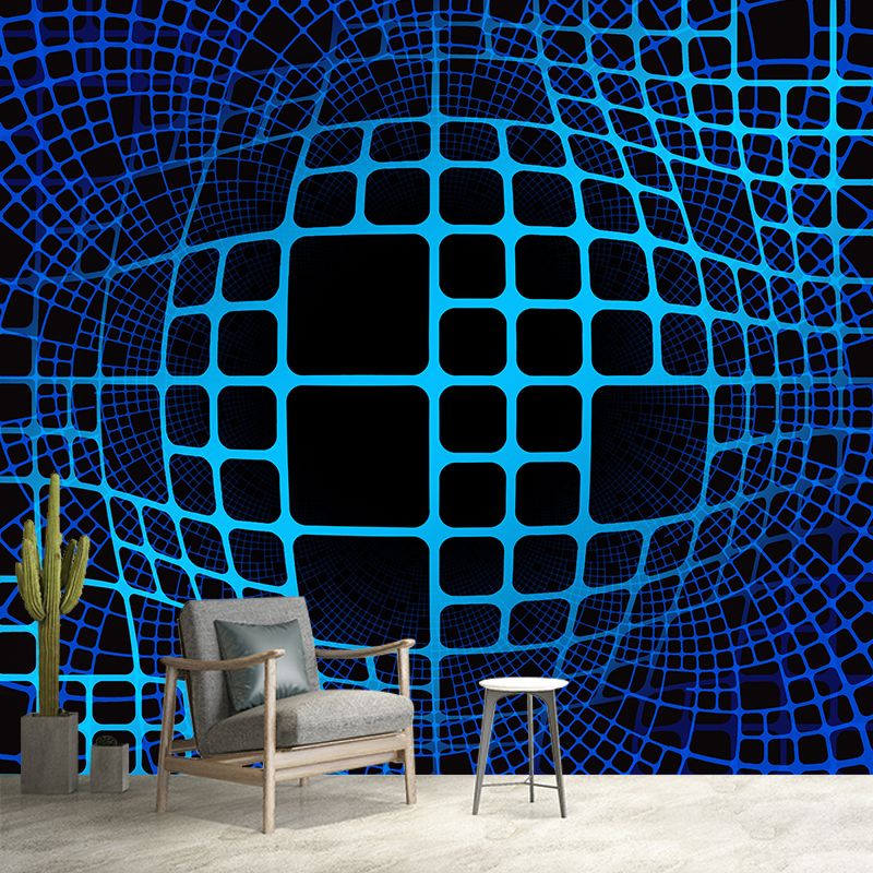 Geometry Mural Wallpaper Personalized Size Wall Covering for Study Room