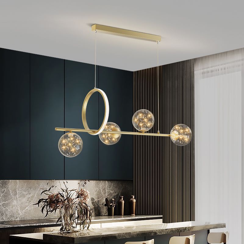 Sphere Anhänger Kronleuchter moderner Glas Island Kronleuchter für Esszimmer