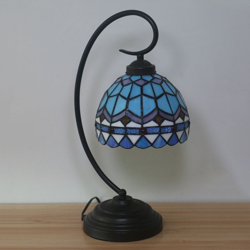 LAMPE DE LAMPE DE NIGHTAND DANS-JAUNE / BLEU