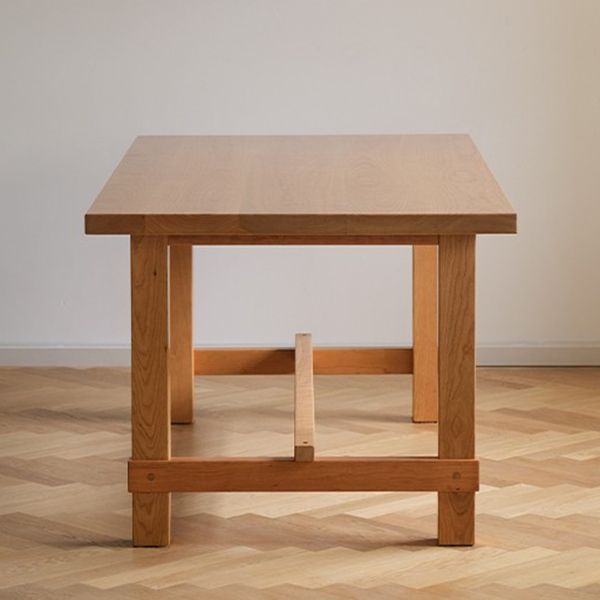 Mesa de comedor de comedor de madera contemporánea con 4 patas