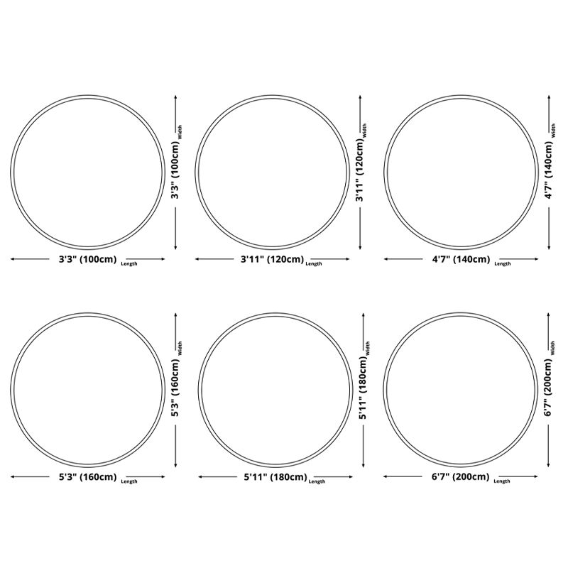 Artistic Carpet Polyster Round Stripe Print Rug Polyster Stain Resistant Area Rug for Living Room