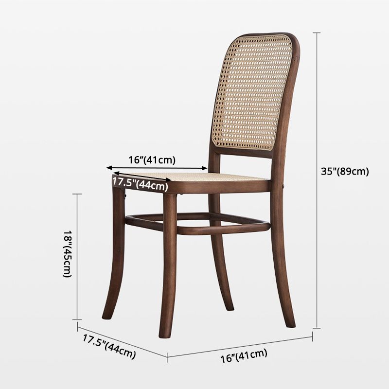 Modern Solid Wood Kitchen Dining Side Chair Opening Back Dining Side Chair