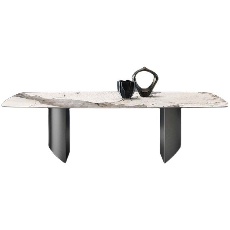 Industrial Style Dining Sintered Stone Table Dining Rectangle Table for Home Use