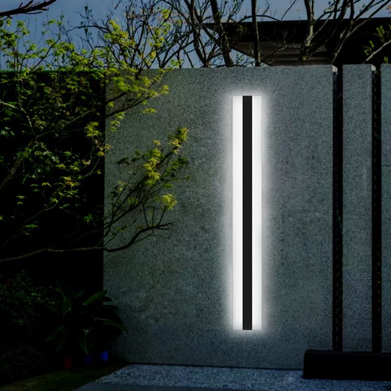 Linear Wall Lighting Modern Metal 1 Light Rustic Wall Sconces in Black