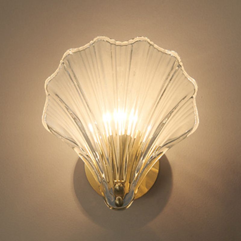 Creative Wall Light Fixture Nordic Wall Light Sconce with Glass Shade for Bedroom