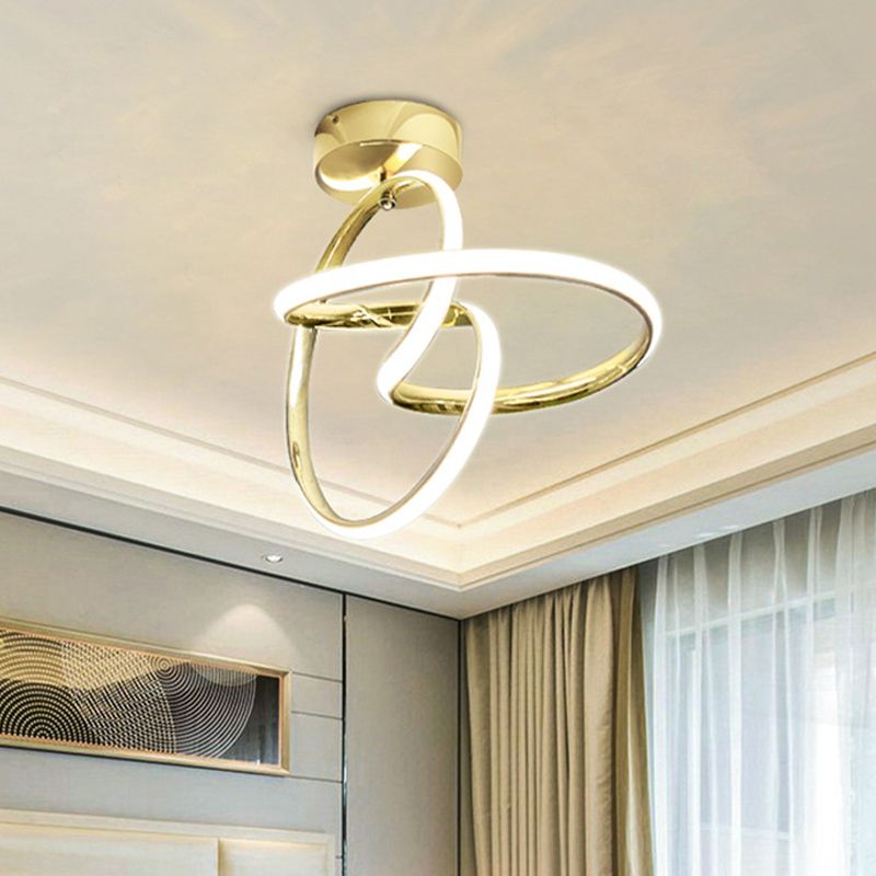 Curva postmoderna Senza salva Affronta del soffitto Light Funcile Acrilico LED LED LEDI