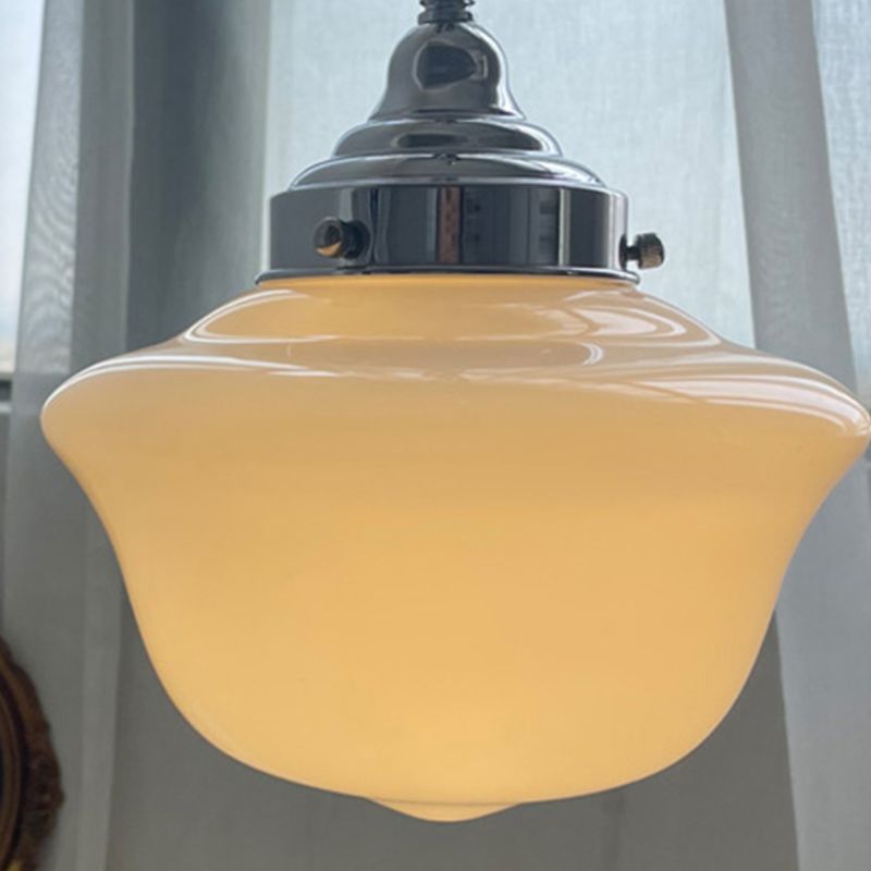 Glass Geometric Wall Sconces Industrial Style 1 Light Wall Mounted Lamps in White