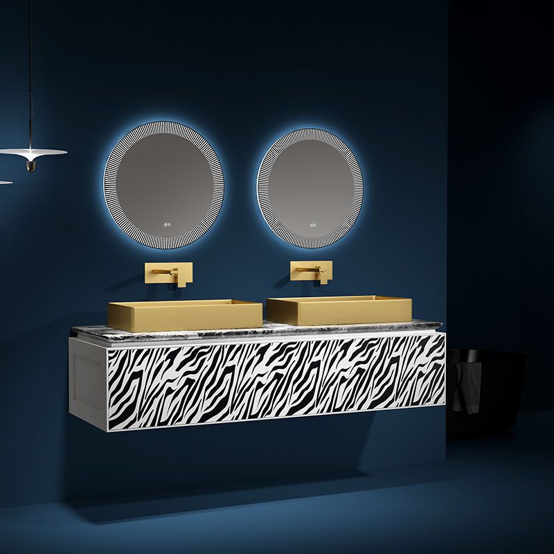 Modern Bathroom Sink with Pop-Up Drain Rectangular Metal Vessel Bathroom Sink