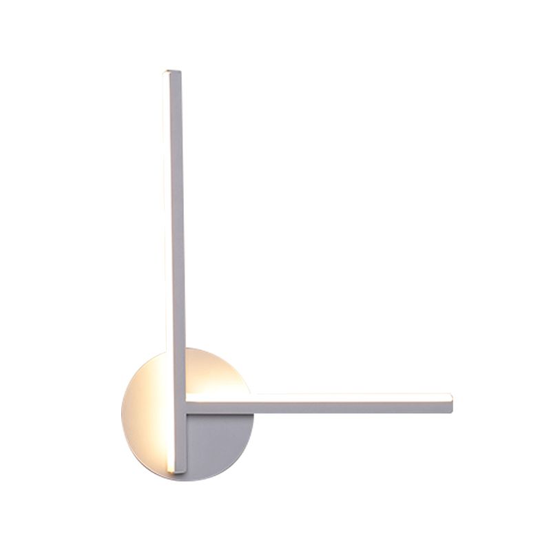 Linear Wall Light Fixture Minimalist Acrylic Black/White LED Sconce Light in Warm/White Light for Bedroom