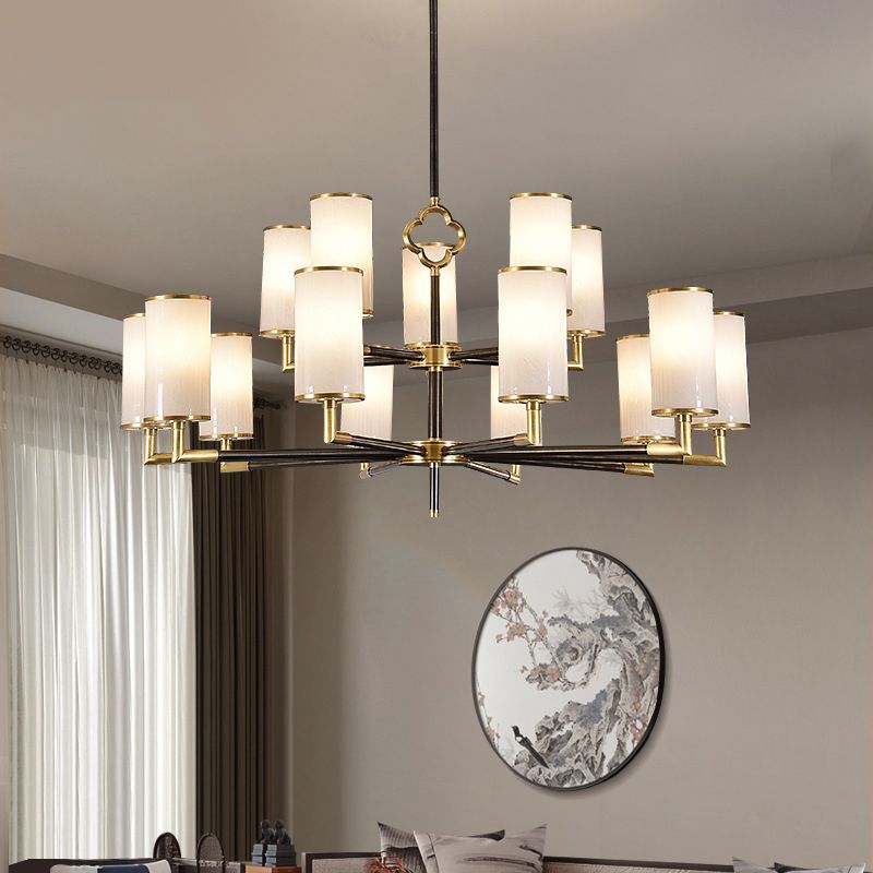 Luces colgantes colgantes de cilindros modernos de vidrio colgante moderno