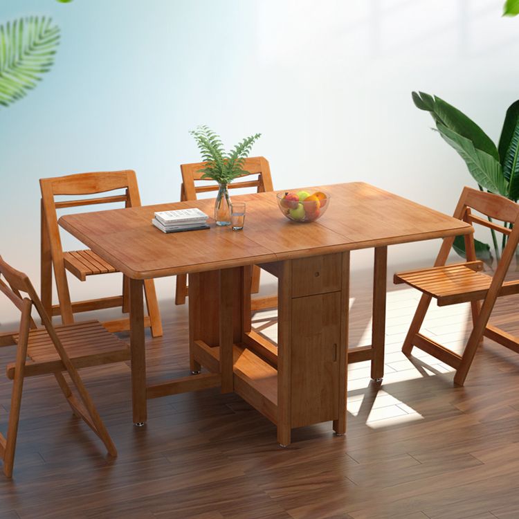 Mesa de comedor moderna de mediados de siglo Mesa de madera maciza con base de madera maciza