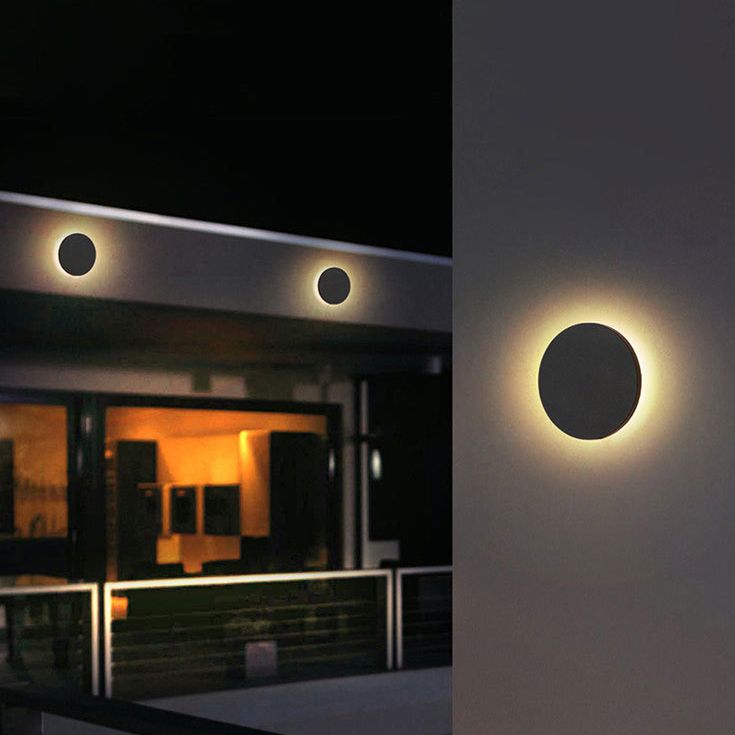 Moderner Stil Zement Wandleuchte runde Form LED -Wandleuchte für draußen