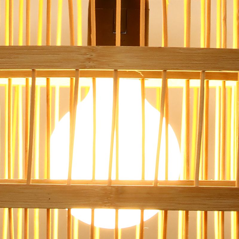 1 Light Bamboo Pendant Light Nordic MODERN MODERN SOUDE SOOGHT SHIRMAGGIO