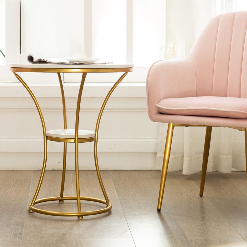 Chaise de salle à manger Glam, chaise à dossier solide de 23 po de large avec 4 pieds en métal pour un usage domestique