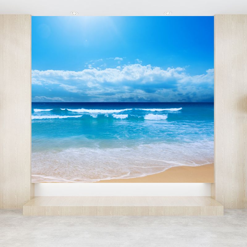 Unpredictable Sky View Mural Wallpaper for Dining Room, Pastel Color, Custom Size Available