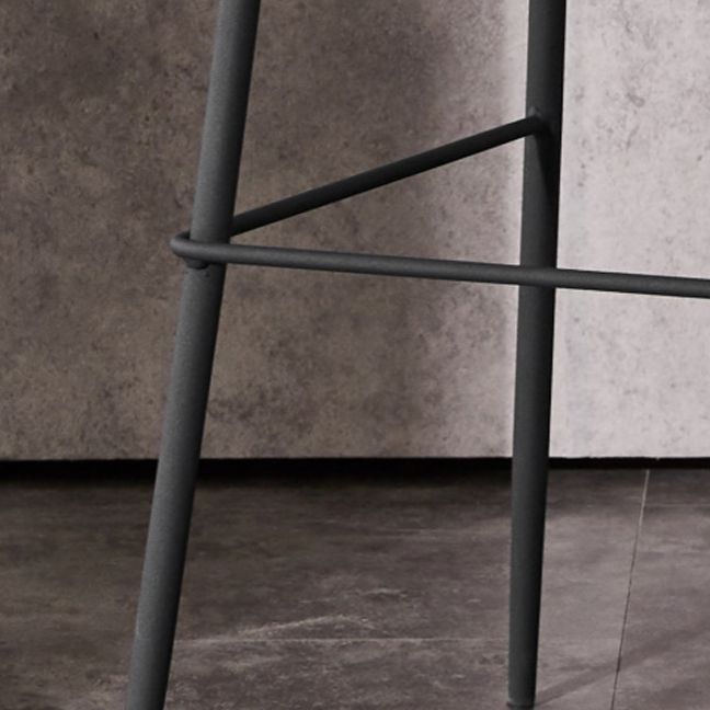 Modern Low Back Bar-stool PU Leather Bar Stool with Metal Legs