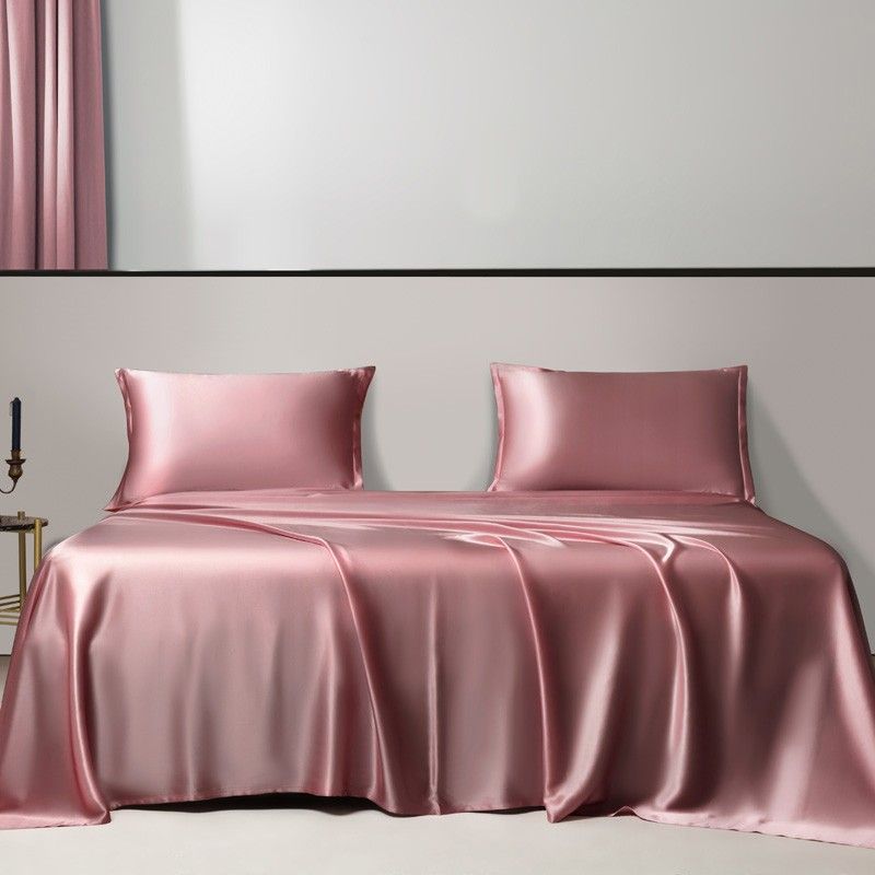 Cotton Bed Sheet 3-Piece Solid Color Tear Resistant Sheet Set