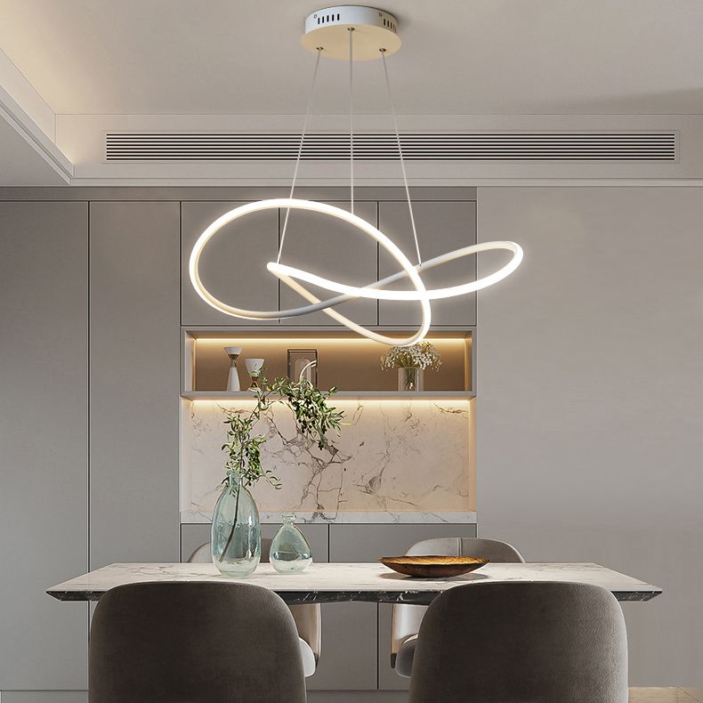 Contemporary LED Chandelier Light Fixtures Linear Hanging Chandelier for Dining Room