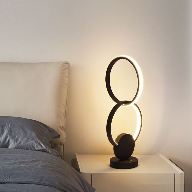 Lampada a doppio anello artistico Lampa da comtore
