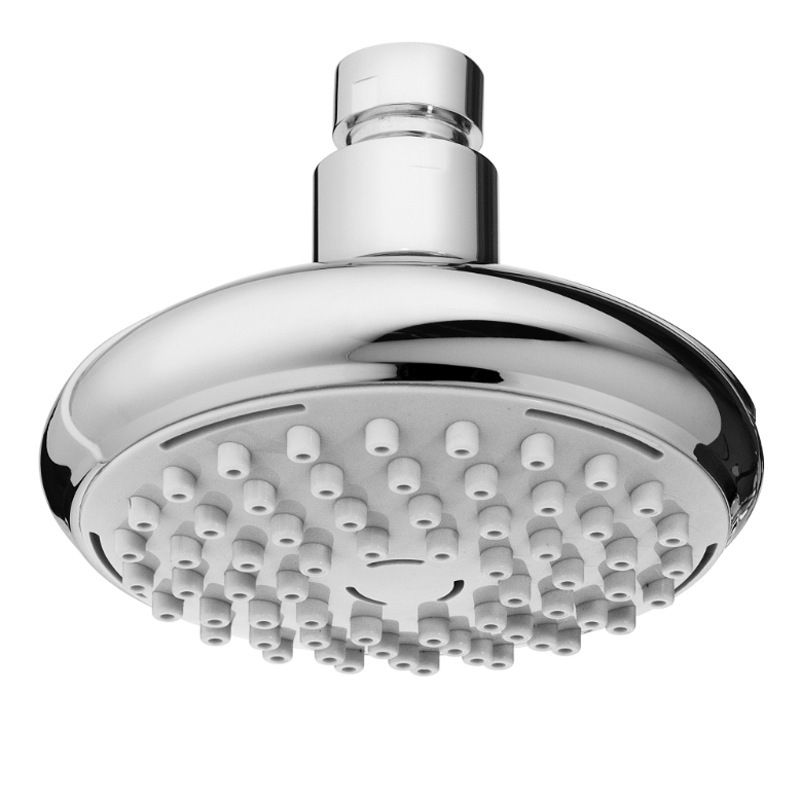 Silver Dual Shower Head with Diverter Adjustable Spray Pattern Wall-Mount Showerhead