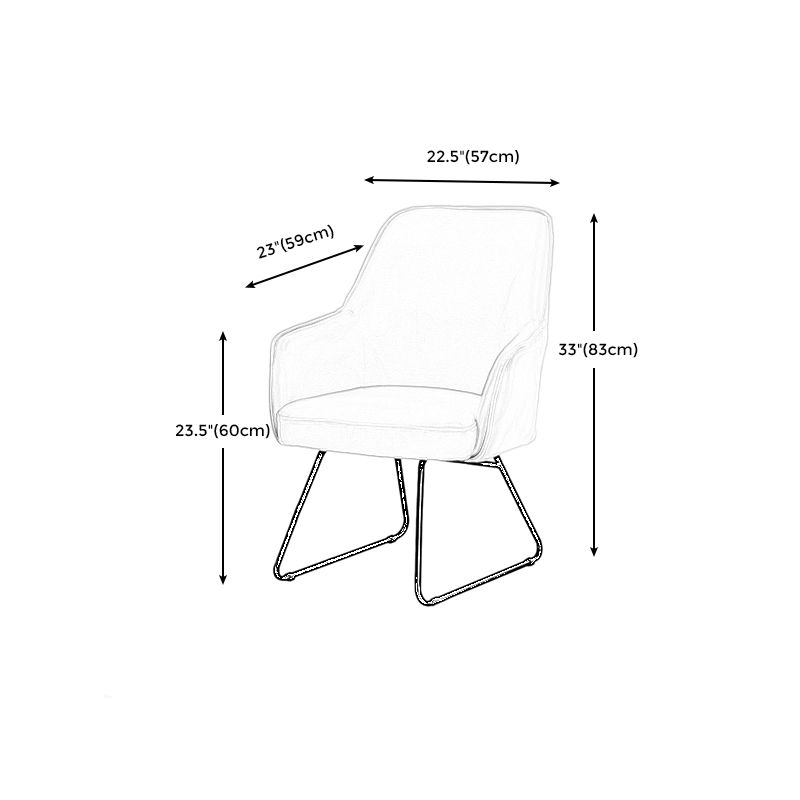 Faux Leather Arm Chair 22.44" L x 23.22" W x 32.67" H Accent Armchair for Living Room