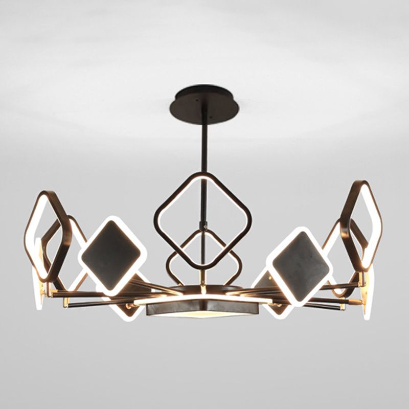 Sputnik Living Room Pendant Chandelier Metal LED Modern Hanging Chandelier