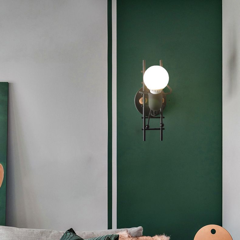 Nordische Metallwandleuchten 1 Licht einfaches Wandleuchte für Wohnzimmer