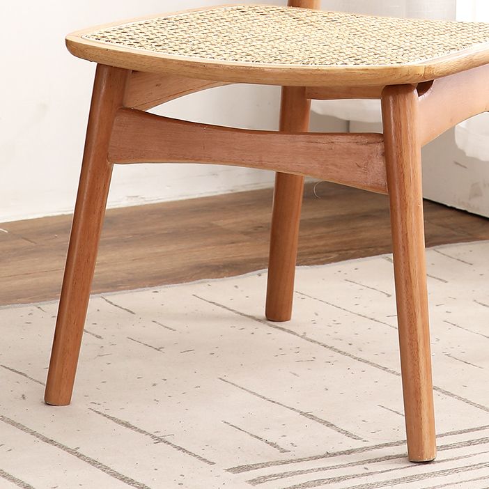 Sillas de comedor estilo moderno Sillas sin brazos con respaldo abierto y patas de madera