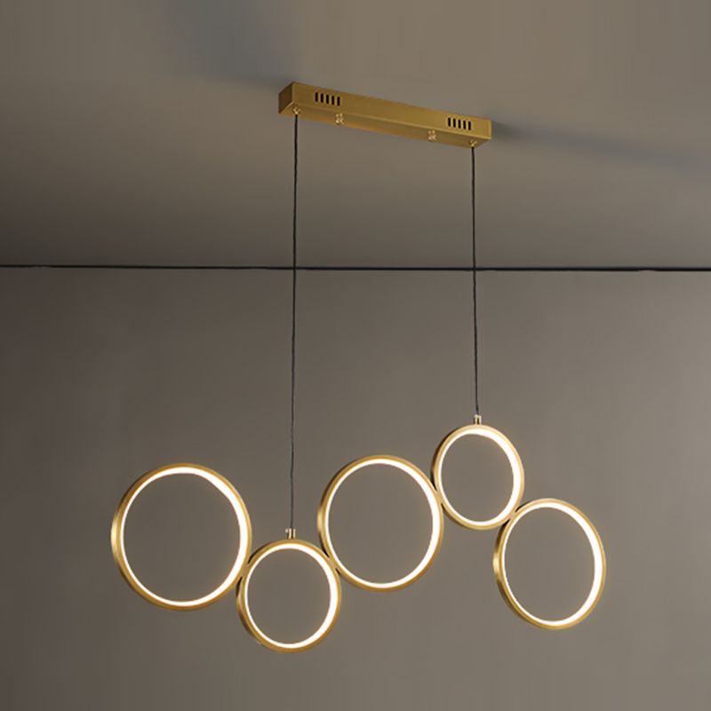 Circle Form Island Lichter moderner Metall 5-Licht-Inselbeleuchtung