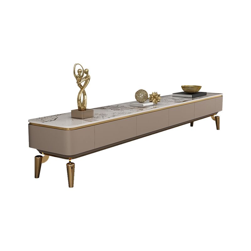 Stone TV Media Stand Contemporary Stand Console with Drawers