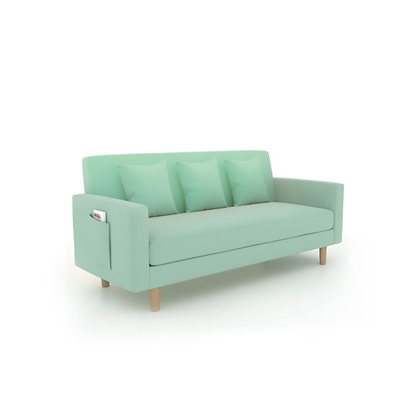 Scandinavian Tight Back Sofa with Storage and Square Arm 65H