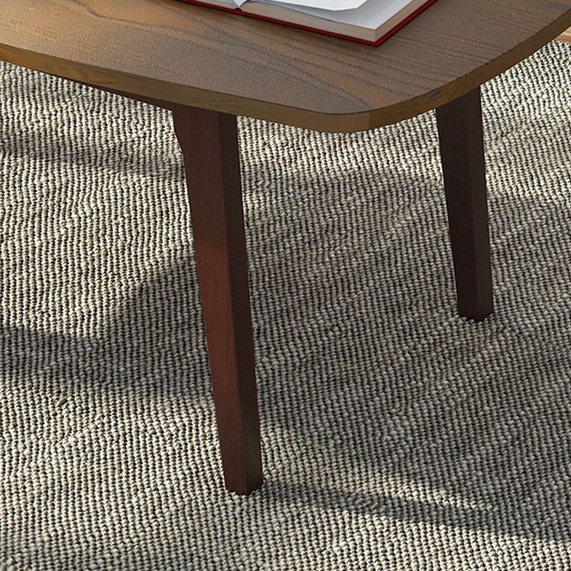 4 Legs Rectangular Coffee Table with Storage Rack Made of Wood