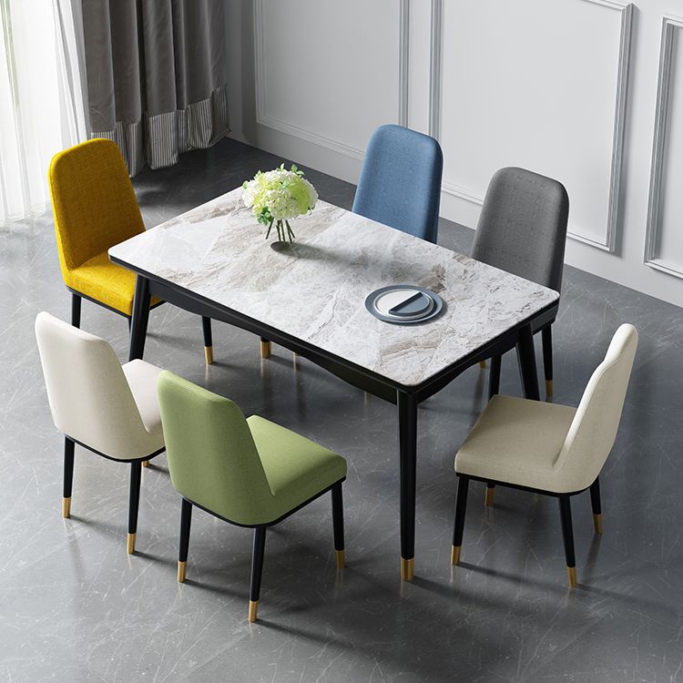 Mesa de comedor estándar superior de piedra sinterizada industrial Mesa de comedor rectangular para cocina