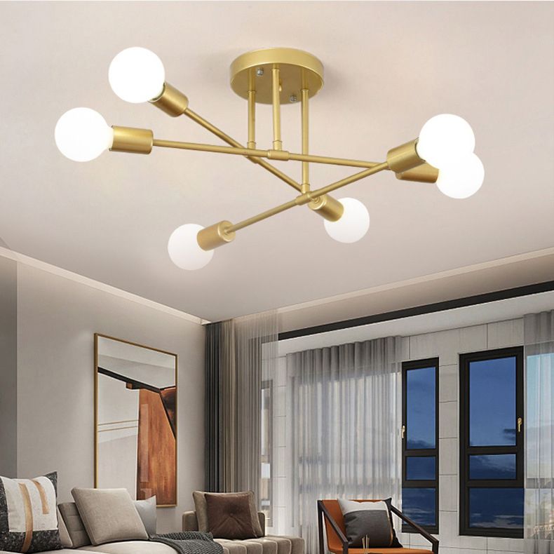 Metal Flush Mount Modern Style Flush Mount Lighting for Dining Room