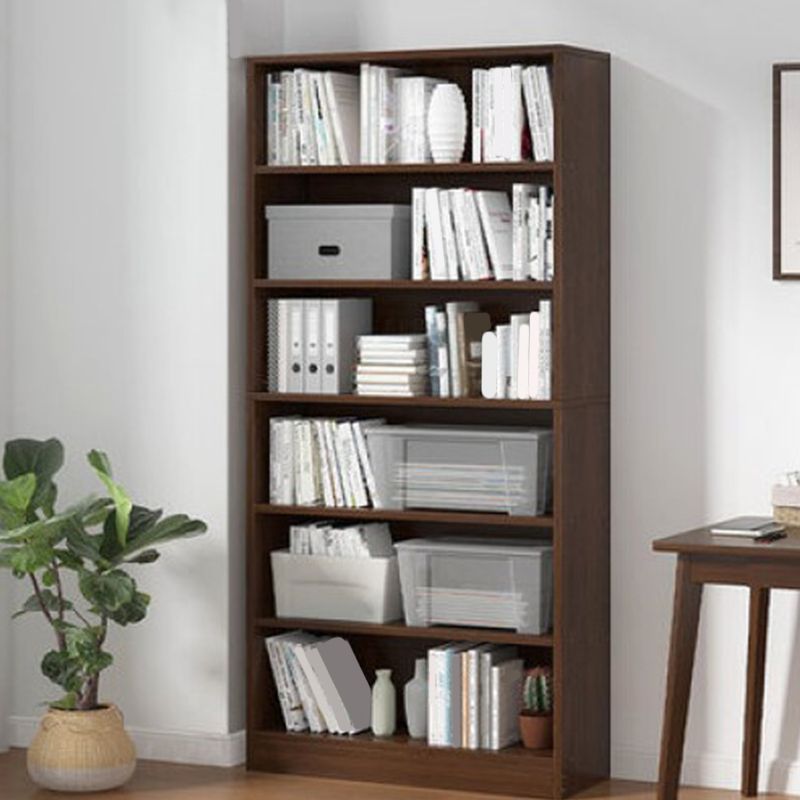 Modern Style Closed Back Standard Bookshelf Engineered Wood Bookcase for Bedroom