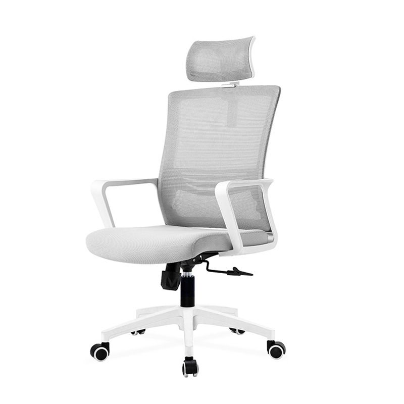 Fixed Arms Desk Chair Adjustable Seat Height Swivel Chair with Breathable Back