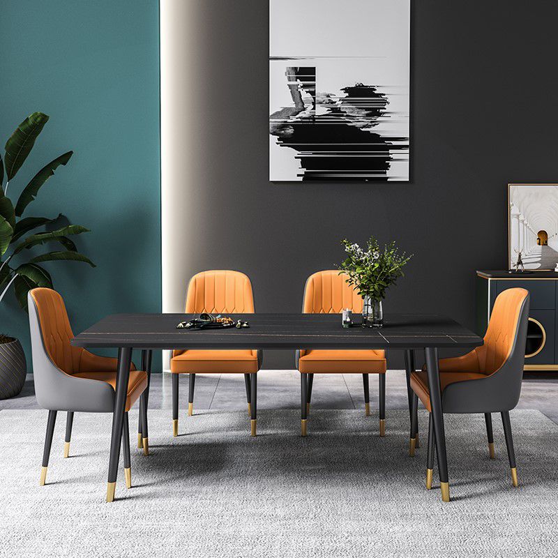 Designer Style Sintered Stone Dining Set 1/2/5/7 Pieces Rectangle Dining Table with Chairs