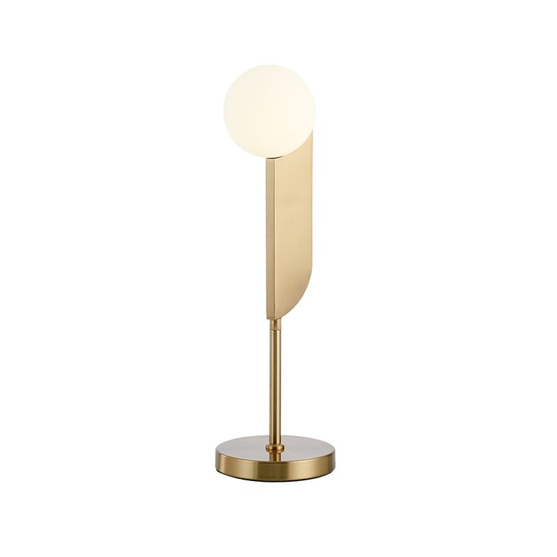 Crema Glass Ball Night Light Luxurious 1 Testa Gold Melabo lampada per camera da letto