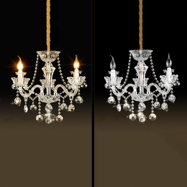 Nordic Style Chandelier Light Postmodern Style Crystal Pendant Lights for Living Room
