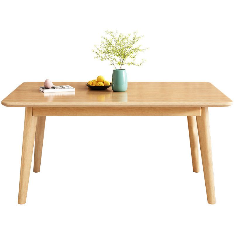 Dining Room Dinner Kitchen Table Rubberwood Solid Wood Dining Table