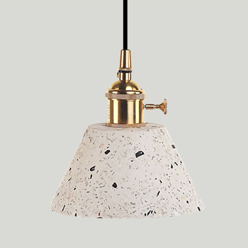 1 Light Pendant Lighting Modern Style Geometric Shape Stone Hanging Lamp for Bedroom